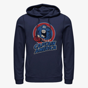 Queens Marvel Avengers Classic - CAPTAIN AMERICA THRIFTED Unisex Hoodie Navy Blue