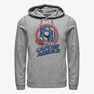 Queens Marvel Avengers Classic - CAPTAIN AMERICA THRIFTED Unisex Hoodie Heather Grey