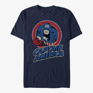 Queens Marvel Avengers Classic - CAPTAIN AMERICA THRIFTED Unisex T-Shirt Navy Blue