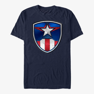 Queens Marvel Avengers Classic - Captain Crest Unisex T-Shirt Navy Blue