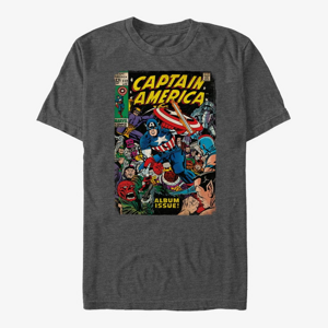 Queens Marvel Avengers Classic - Captain Front Cover Unisex T-Shirt Dark Heather Grey