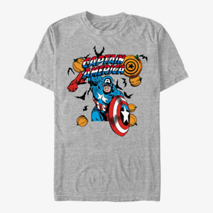 Queens Marvel Avengers Classic - Captain Pumpkins Unisex T-Shirt Heather Grey