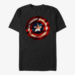 Queens Marvel Avengers Classic - Flag Shield Unisex T-Shirt Black