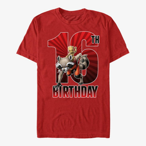 Queens Marvel Avengers Classic - Groot 16th Bday Unisex T-Shirt Red
