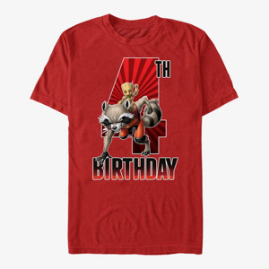 Queens Marvel Avengers Classic - Groot 4th Bday Unisex T-Shirt Red