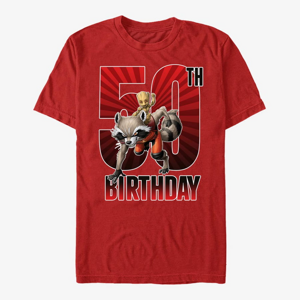 Queens Marvel Avengers Classic - Groot 50th Bday Unisex T-Shirt Red