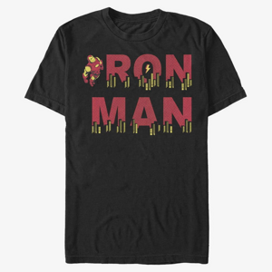 Queens Marvel Avengers Classic - Halftone Ironman Unisex T-Shirt Black