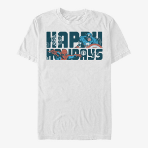 Queens Marvel Avengers Classic - Happiest of Holidays Unisex T-Shirt White
