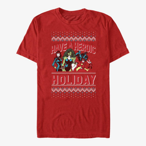 Queens Marvel Avengers Classic - Heroic Holiday Unisex T-Shirt Red
