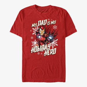 Queens Marvel Avengers Classic - Holiday Dad Ironman Unisex T-Shirt Red