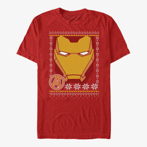 Queens Marvel Avengers Classic - Iron Sweater face Unisex T-Shirt Red