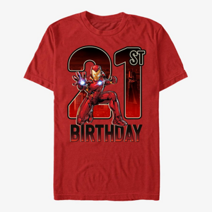 Queens Marvel Avengers Classic - Ironman 21st Bday Unisex T-Shirt Red