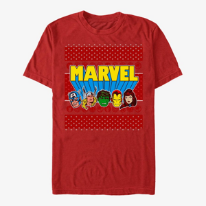 Queens Marvel Avengers Classic - Jolly Avengers Unisex T-Shirt Red