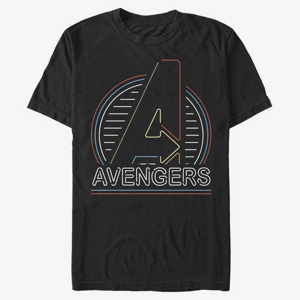 Queens Marvel Avengers Classic - Neon Avengers Men's T-Shirt Black
