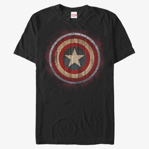 Queens Marvel Avengers Classic - Wooden Shield Unisex T-Shirt Black