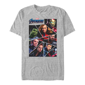 Queens Marvel Avengers: Endgame - Avengers Group Men's T-Shirt Heather Grey