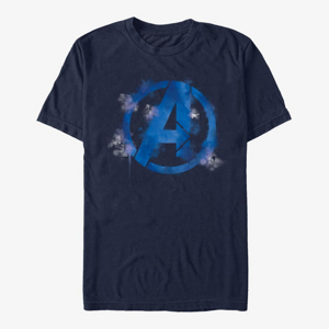 Queens Marvel Avengers: Endgame - Avengers Spray Logo Unisex T-Shirt Navy Blue