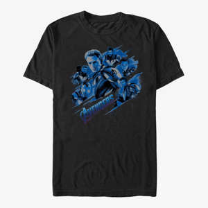 Queens Marvel Avengers: Endgame - Cap Blue Shot Unisex T-Shirt Black