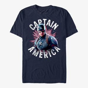 Queens Marvel Avengers: Endgame - Cap Burst Unisex T-Shirt Navy Blue