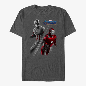 Queens Marvel Avengers: Endgame - Cap Ironman Unisex T-Shirt Dark Heather Grey
