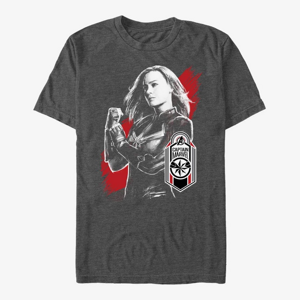 Queens Marvel Avengers: Endgame - Cap Marvel Tag Unisex T-Shirt Dark Heather Grey