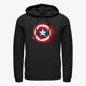 Queens Marvel Avengers: Endgame - Captain America Spray Logo Unisex Hoodie Black