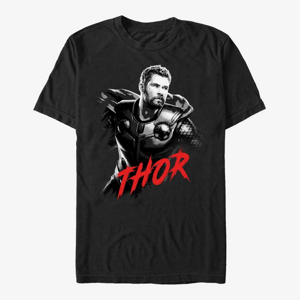 Queens Marvel Avengers: Endgame - High Contrast Thor Unisex T-Shirt Black