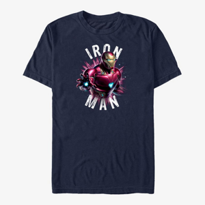 Queens Marvel Avengers Endgame - Iron Man Burst Unisex T-Shirt Navy Blue