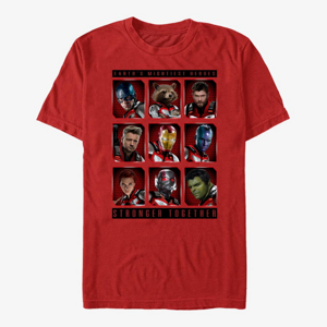Queens Marvel Avengers: Endgame - Mightiest Heroes Stack Unisex T-Shirt Red