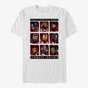 Queens Marvel Avengers: Endgame - Mightiest Heroes Stack Unisex T-Shirt White