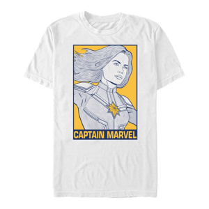 Queens Marvel Avengers: Endgame - Pop Captain Marvel Men's T-Shirt White