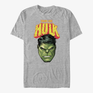 Queens Marvel Avengers - Hulk Face Men's T-Shirt Heather Grey