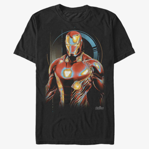 Queens Marvel Avengers: Infinity War - Ironman Glow Men's T-Shirt Black