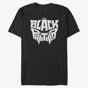 Queens Marvel Black Panther - Black Panther Letter Face Men's T-Shirt Black