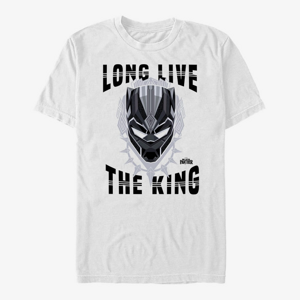 Queens Marvel Black Panther: Movie - Long Live Unisex T-Shirt White