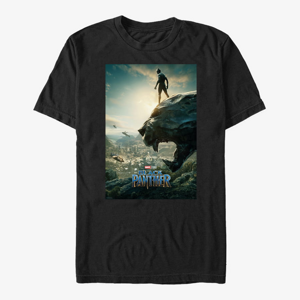 Queens Marvel Black Panther: Movie - Overlooking Panther Unisex T-Shirt Black