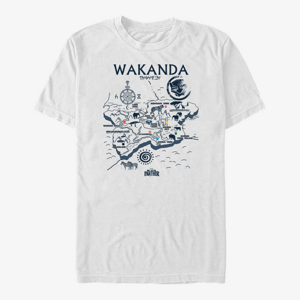Queens Marvel Black Panther: Movie - Wakanda Map Unisex T-Shirt White