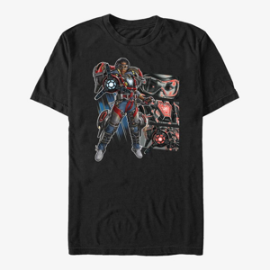 Queens Marvel Black Panther: Wakanda Forever - Iron Heart Hero Panels Unisex T-Shirt Black