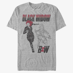 Queens Marvel Black Widow - BLACK WIDOW Unisex T-Shirt Heather Grey