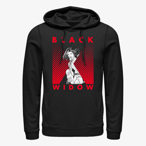 Queens Marvel Black Widow: Movie - Halftone Black Widow Unisex Hoodie Black