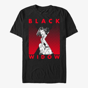 Queens Marvel Black Widow: Movie - Halftone Black Widow Unisex T-Shirt Black