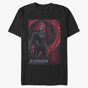 Queens Marvel Black Widow - Widow Globe Unisex T-Shirt Black