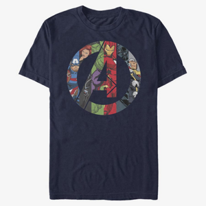 Queens Marvel Classic - Avengers Heroes Icon Unisex T-Shirt Navy Blue