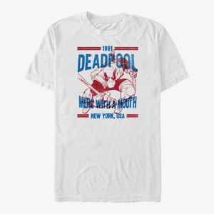 Queens Marvel Deadpool - Deadpool Text Overlay Unisex T-Shirt White