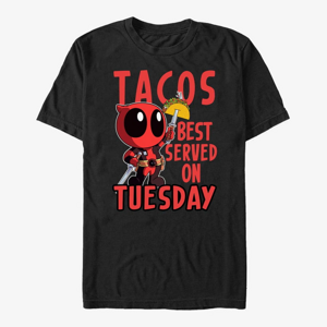 Queens Marvel Deadpool - Served Tuesday Unisex T-Shirt Black