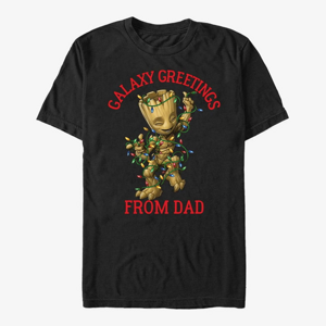 Queens Marvel GOTG Classic - Xmas Groot Dad Men's T-Shirt Black