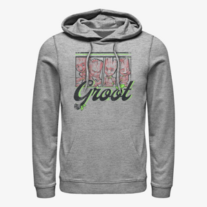 Queens Marvel Guardians Of The Galaxy Classic - FOUR PANEL GROOT Unisex Hoodie Heather Grey