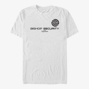 Queens Marvel Hawkeye - Bishop Security Logo Unisex T-Shirt White