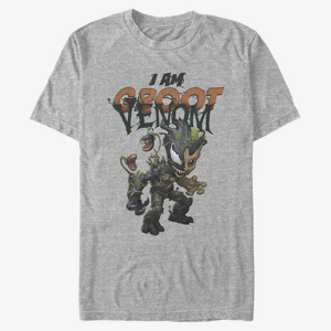 Queens Marvel - I AM GROOT VENOM Men's T-Shirt Heather Grey
