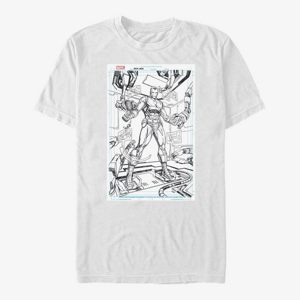 Queens Marvel - Ironman Sketch Unisex T-Shirt White